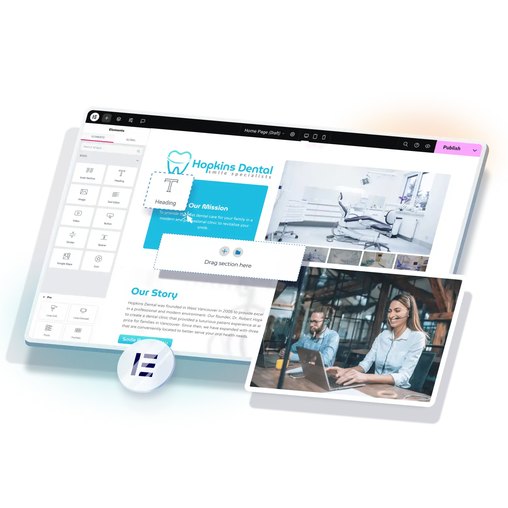 Optiimus dental website design